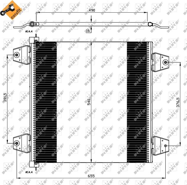 NRF 35757 - Конденсатор, кондиціонер autocars.com.ua