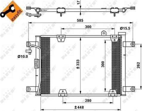 NRF 35768 - Конденсатор, кондиціонер autocars.com.ua