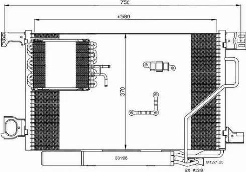 NRF 35774 - Конденсатор кондиционера avtokuzovplus.com.ua