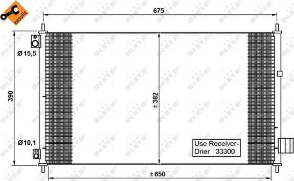 NRF 35780 - Конденсатор, кондиціонер autocars.com.ua