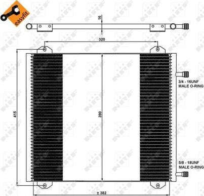 NRF 35785 - Конденсатор, кондиціонер autocars.com.ua