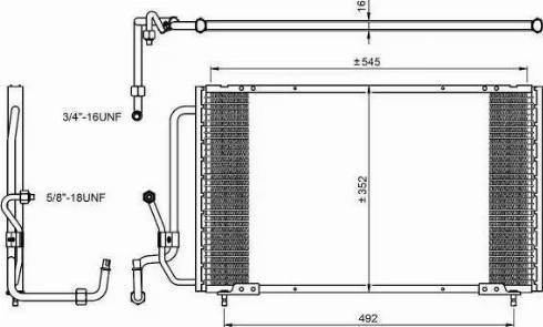 NRF 35813 - Конденсатор кондиционера avtokuzovplus.com.ua