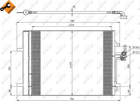 NRF 35850 - Конденсатор autocars.com.ua