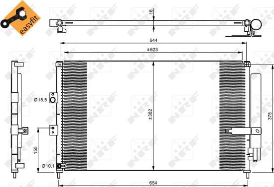 NRF 35865 - Конденсатор кондиционера avtokuzovplus.com.ua