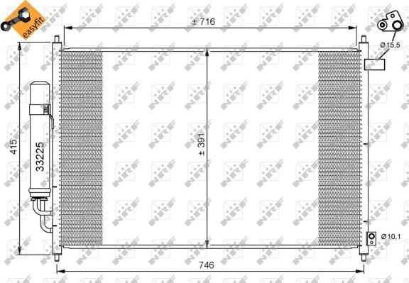 NRF 35866 - Конденсатор кондиционера avtokuzovplus.com.ua