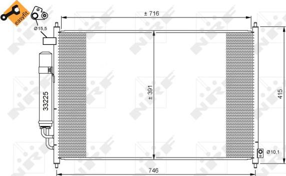 NRF 35867 - Конденсатор, кондиціонер autocars.com.ua