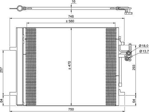 NRF 35884 - Конденсатор, кондиціонер autocars.com.ua