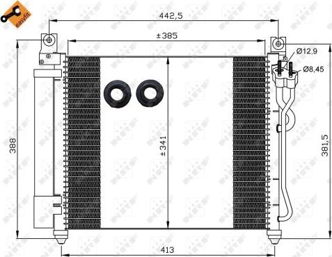 NRF  35888 - Конденсатор, кондиціонер autocars.com.ua