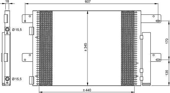 NRF 35896 - Конденсатор, кондиціонер autocars.com.ua