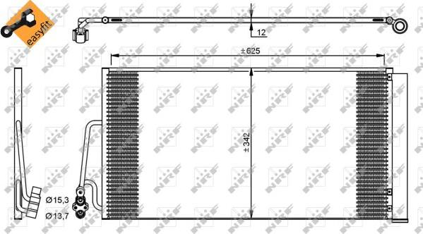 NRF 35898 - Конденсатор кондиционера avtokuzovplus.com.ua