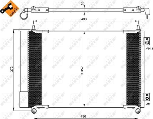 NRF 35899 - Конденсатор, кондиціонер autocars.com.ua