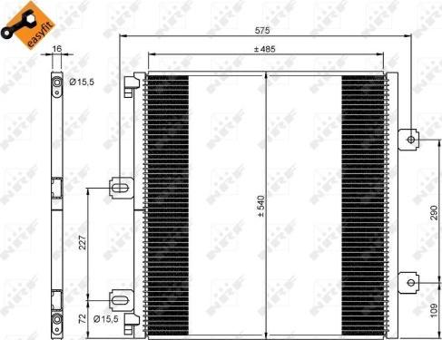 NRF 35901 - Конденсатор кондиционера avtokuzovplus.com.ua