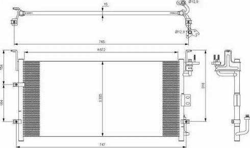 NRF  35917 - Конденсатор, кондиціонер autocars.com.ua