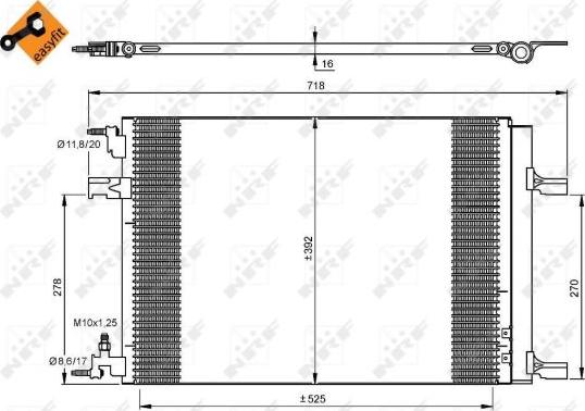 NRF  35918 - Конденсатор, кондиціонер autocars.com.ua