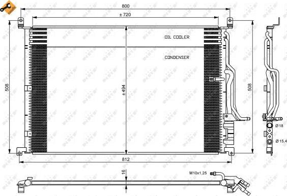 NRF 35923 - Конденсатор, кондиціонер autocars.com.ua