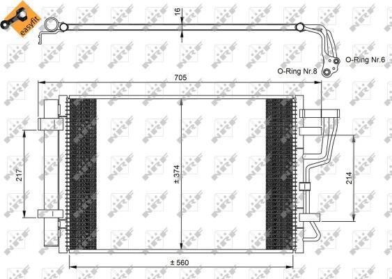 NRF  35963 - Конденсатор, кондиціонер autocars.com.ua