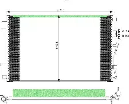 NRF  35985 - Конденсатор кондиционера avtokuzovplus.com.ua