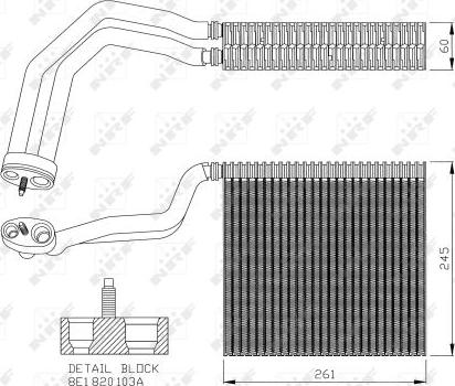 NRF 36138 - Випарник, кондиціонер autocars.com.ua