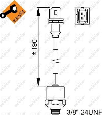 NRF 38951 - Пневматичний вимикач, кондиціонер autocars.com.ua