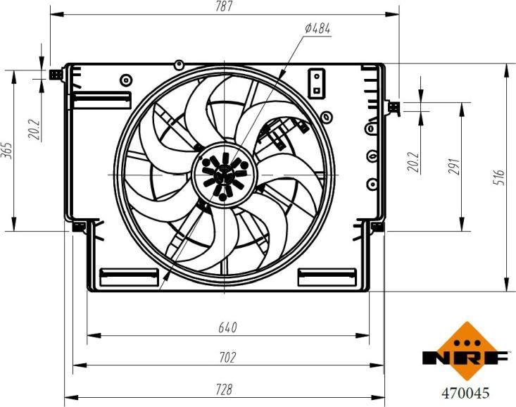 NRF 470045 - Вентилятор, охолодження двигуна autocars.com.ua