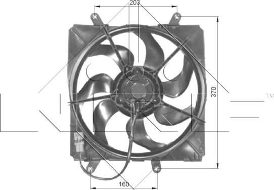 NRF 47054 - Вентилятор, охолодження двигуна autocars.com.ua
