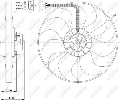 NRF 47204 - Вентилятор, охлаждение двигателя autodnr.net