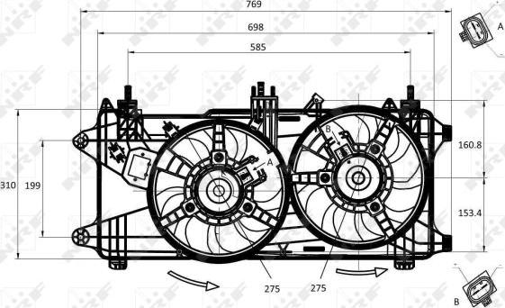 NRF 47231 - Вентилятор, охолодження двигуна autocars.com.ua