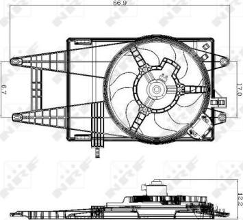 NRF 47243 - Вентилятор, охолодження двигуна autocars.com.ua