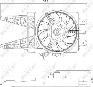 NRF 47248 - Вентилятор, охолодження двигуна autocars.com.ua