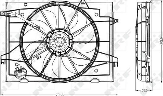 NRF  47285 - Вентилятор, охолодження двигуна autocars.com.ua