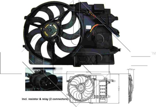 NRF 47302 - Вентилятор, охлаждение двигателя avtokuzovplus.com.ua
