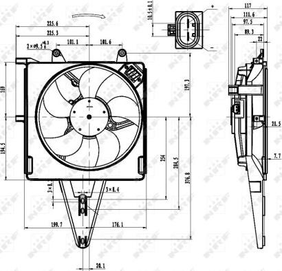 NRF 47431 - Вентилятор, охолодження двигуна autocars.com.ua