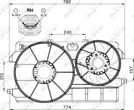 NRF 47451 - Вентилятор, охолодження двигуна autocars.com.ua