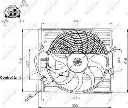 NRF 47481 - Вентилятор, охолодження двигуна autocars.com.ua