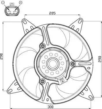 NRF 47543 - Вентилятор, охолодження двигуна autocars.com.ua