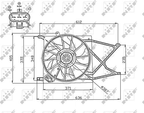 NRF 47749 - Вентилятор, охолодження двигуна autocars.com.ua