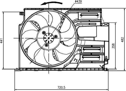 NRF 47922 - Вентилятор, охолодження двигуна autocars.com.ua
