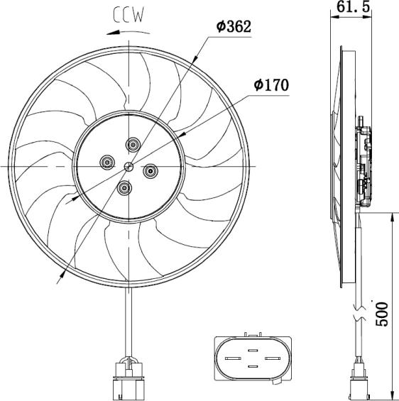 NRF 47931 - Вентилятор, охолодження двигуна autocars.com.ua