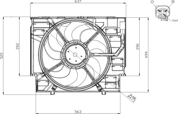 NRF 47960 - Вентилятор, охолодження двигуна autocars.com.ua