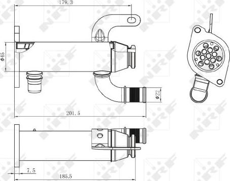 NRF 48006 - Радіатор, рециркуляція ОГ autocars.com.ua