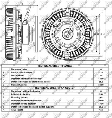 NRF 49003 - Сцепление, вентилятор радиатора avtokuzovplus.com.ua