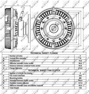 NRF 49005 - Сцепление, вентилятор радиатора avtokuzovplus.com.ua