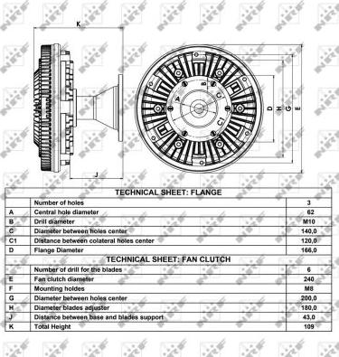 NRF 49010 - Зчеплення, вентилятор радіатора autocars.com.ua