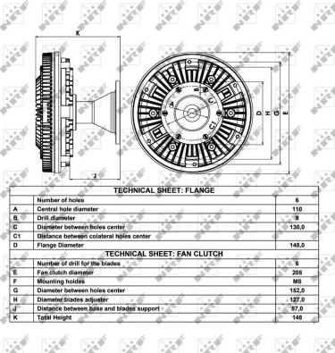 NRF 49032 - Сцепление, вентилятор радиатора avtokuzovplus.com.ua