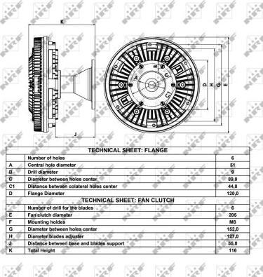 NRF 49037 - Зчеплення, вентилятор радіатора autocars.com.ua