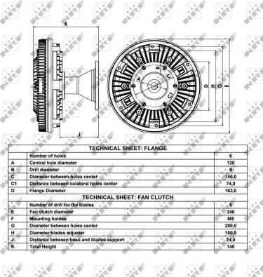 NRF 49039 - Зчеплення, вентилятор радіатора autocars.com.ua