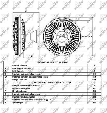 NRF 49047 - Зчеплення, вентилятор радіатора autocars.com.ua