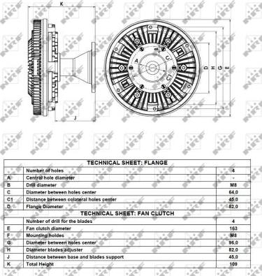 NRF 49121 - Зчеплення, вентилятор радіатора autocars.com.ua