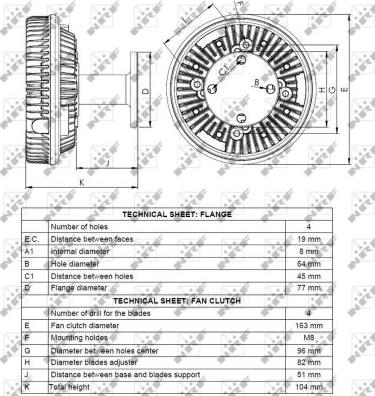 NRF 49129 - Зчеплення, вентилятор радіатора autocars.com.ua