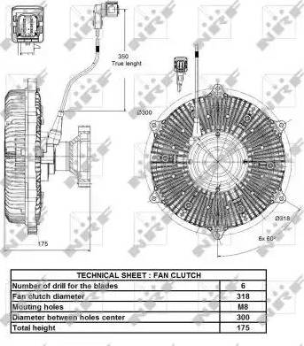 NRF 49143 - Зчеплення, вентилятор радіатора autocars.com.ua